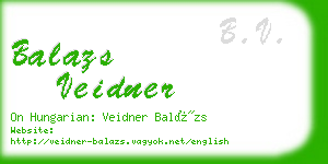 balazs veidner business card